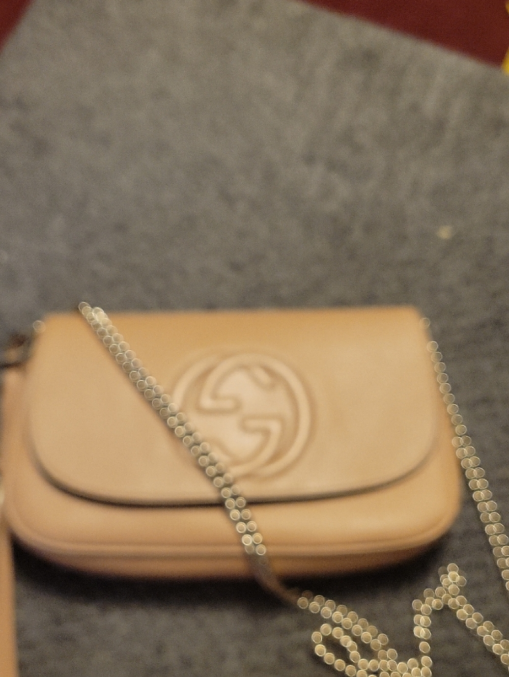 Beige Soho Tassle Leather Crossbody Bag - New Condition